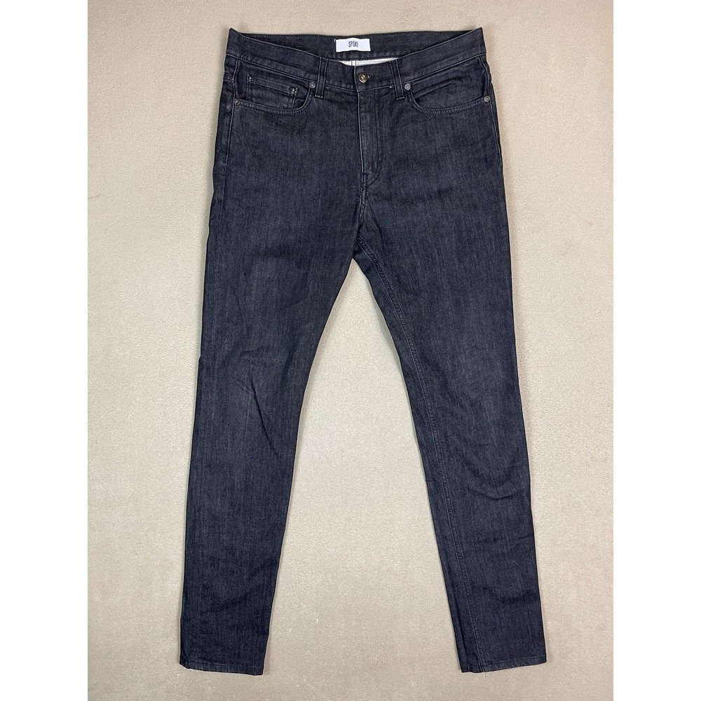 Spoke Jeans Mens 33 Build A Dark Wash Indigo Cotton Stretch Denim Pants 34x32.5